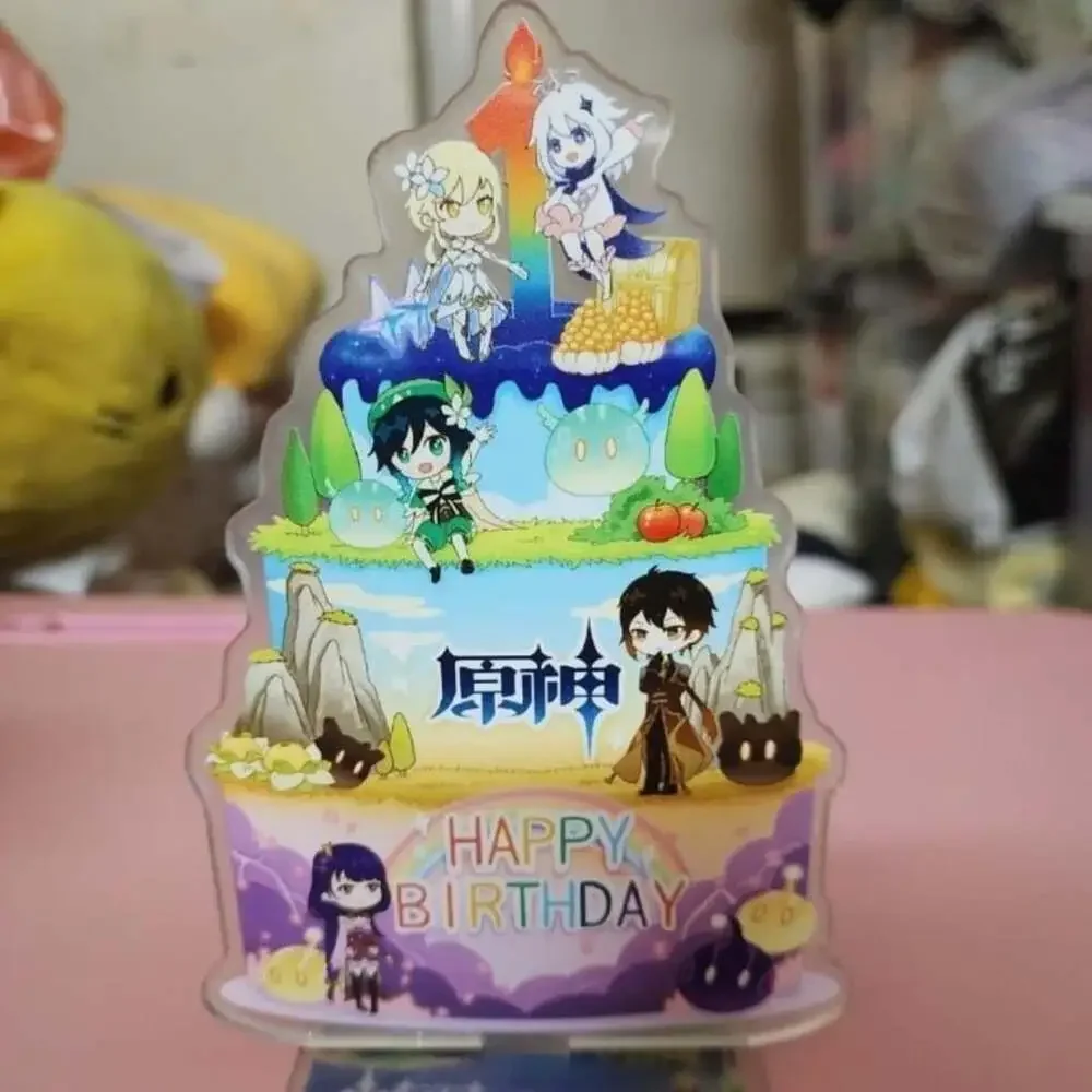 Genshin Impact Happy Birthday Cake Acrylic...